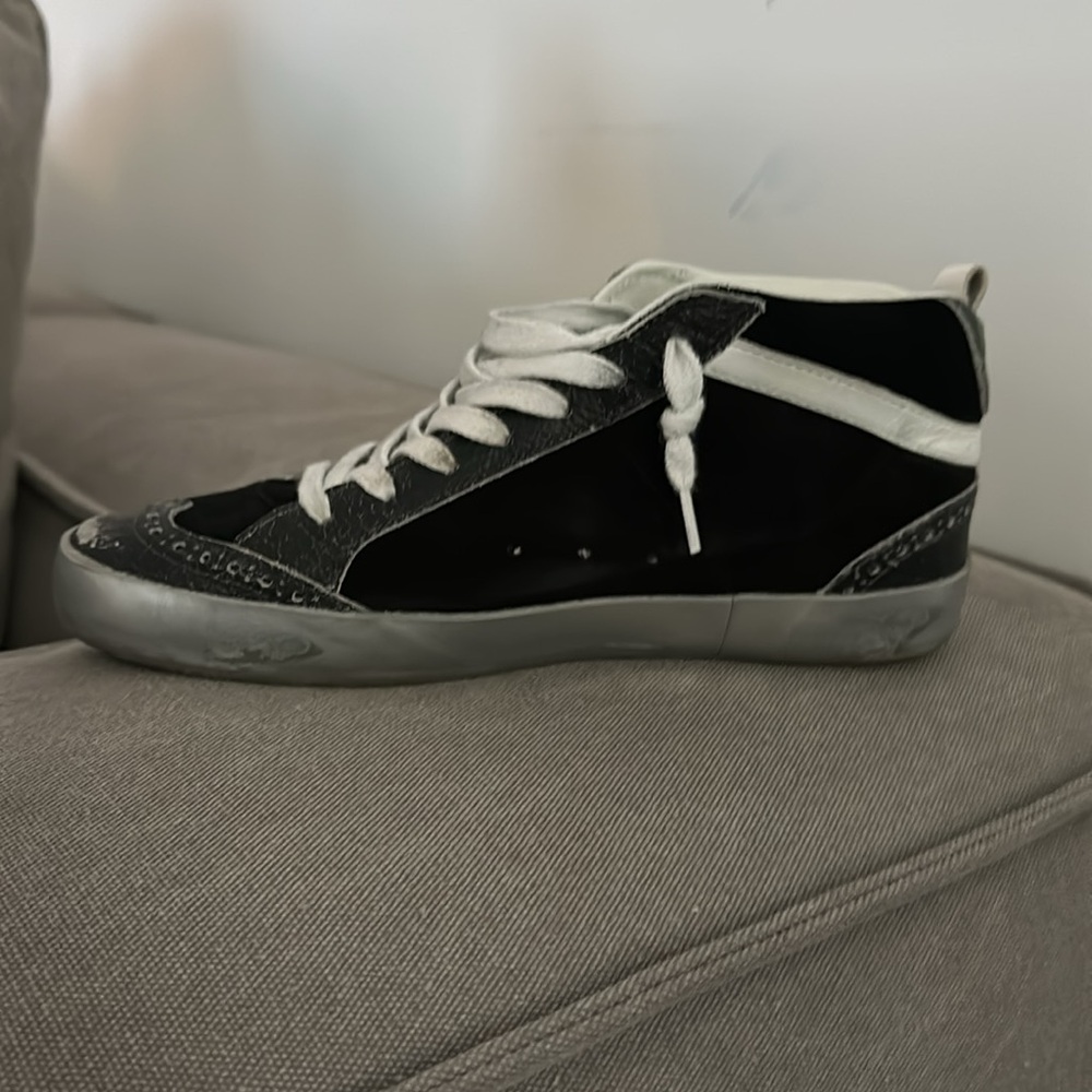 Black Suede Mid Star with Pink Star/Silver - Golden Goose Size 36 - Picture 3 of 7